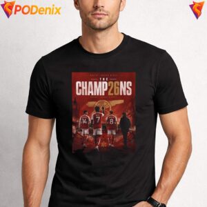 The Champ26ns Arsenal Fan Shirt 2026 Football Celebration Graphic Men 2