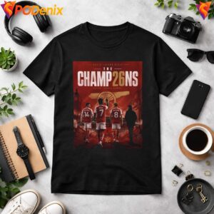 The Champ26ns Arsenal Fan Shirt 2026 Football Celebration Graphic Men 3