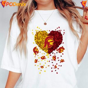 USC Trojans 2026 Heart Fan Football Shirt Sports Graphic Apparel For Men 2