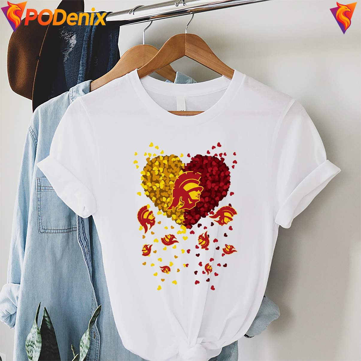 USC Trojans 2026 Heart Fan Football Tshirt Sports Graphic Apparel For Men USC Trojans 2026 Heart Fan Football Tshirt Sports Graphic Apparel For Men
