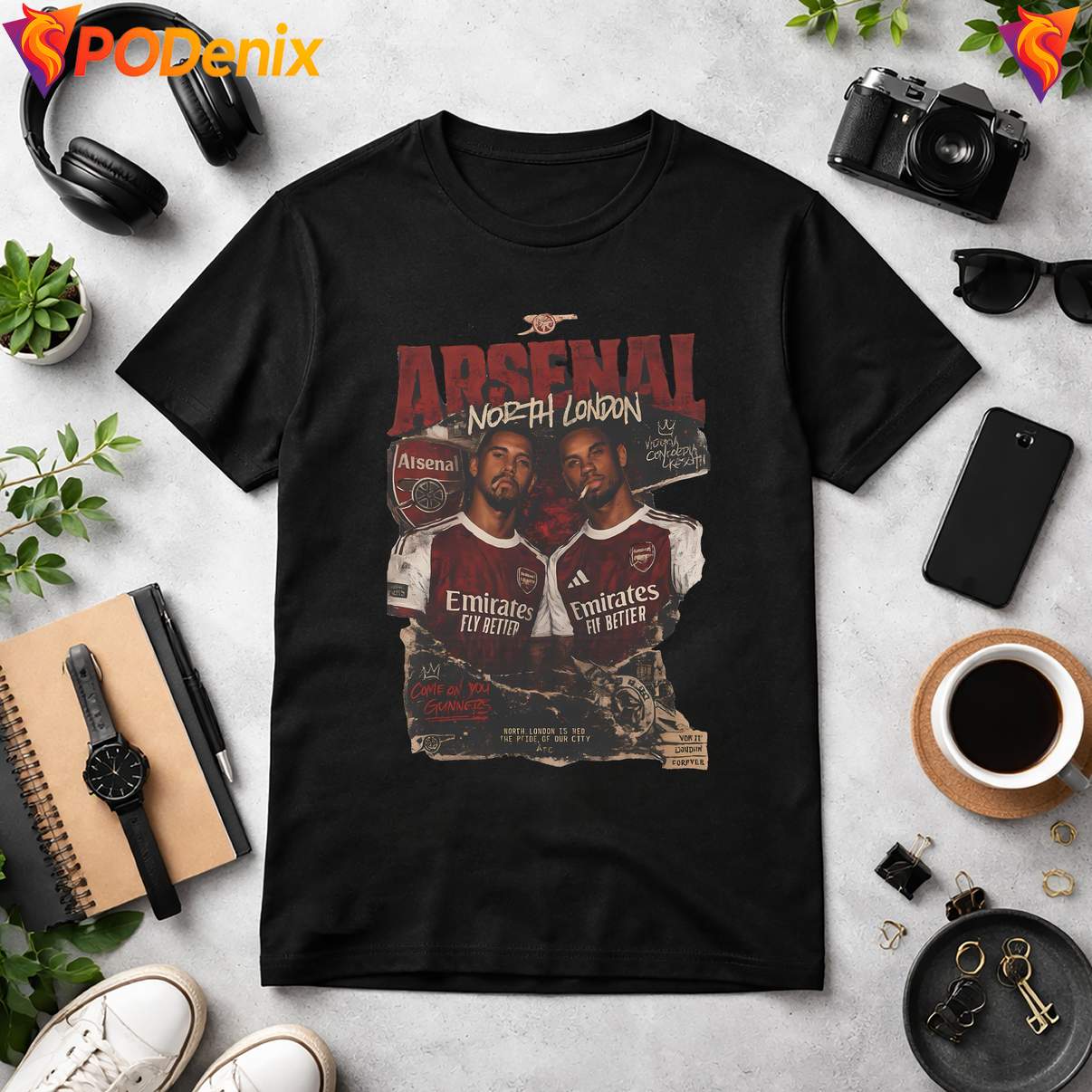 Vintage Arsenal Poster Fan T-Shirt Classic Football Players Graphic Mens Vintage Arsenal Poster Fan T-Shirt Classic Football Players Graphic Mens