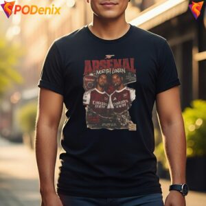 Vintage Arsenal Poster Fan Shirt Classic Football Players Graphic Mens 3