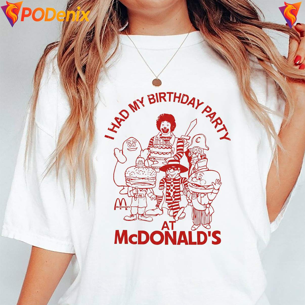 Vintage I Had My Birthday Party T-Shirt At Mcdonalds Retro Graphic For Men Vintage I Had My Birthday Party T-Shirt At Mcdonalds Retro Graphic For Men