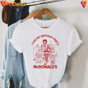 Vintage I Had My Birthday Party Shirt At Mcdonalds Retro Graphic For Men 3