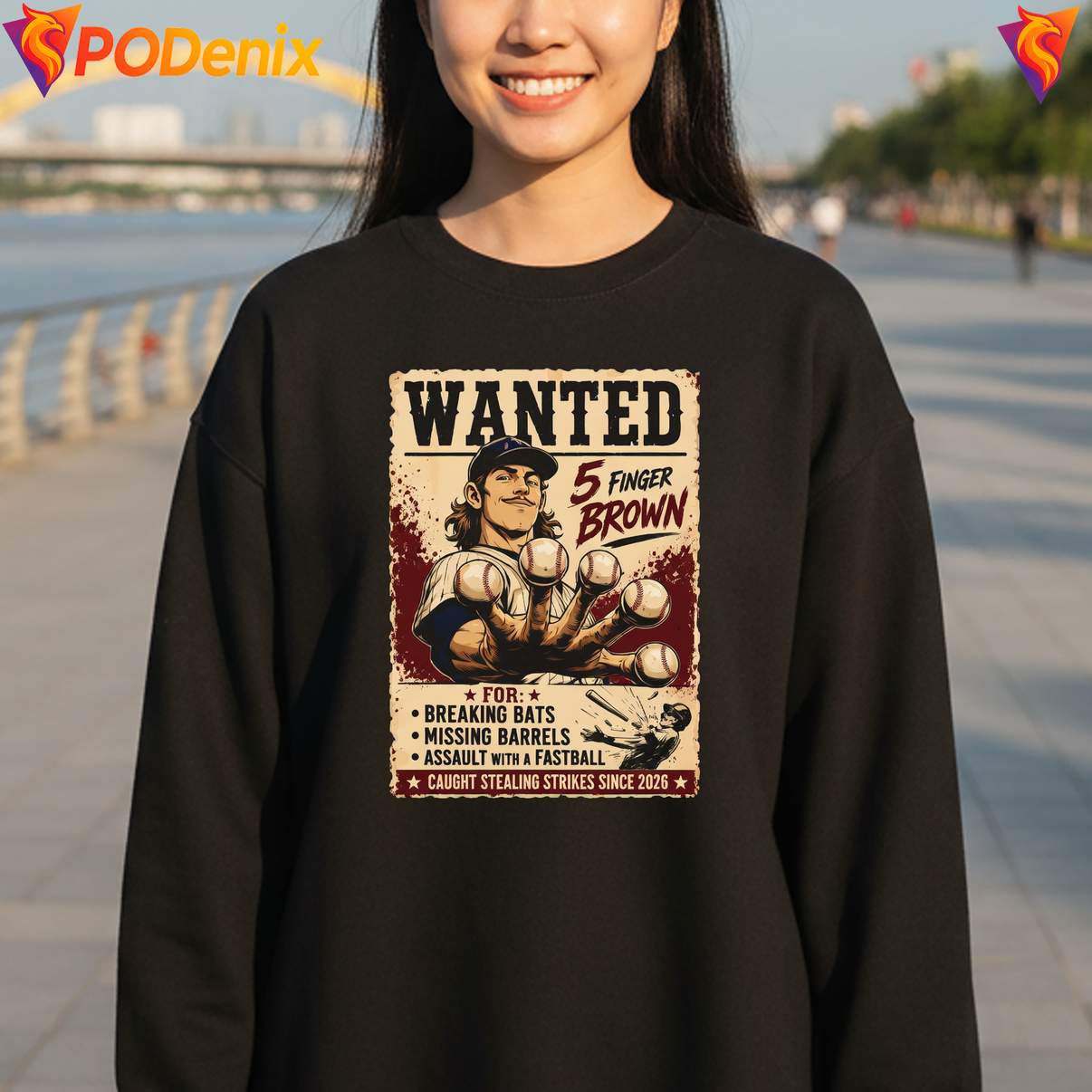 Wanted 5 Finger Brown Fan Tshirt Classic Baseball Sports Graphic Apparel Wanted 5 Finger Brown Fan Tshirt Classic Baseball Sports Graphic Apparel