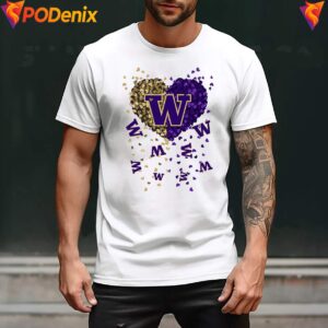 Washington Huskies 2026 Heart Fan Shirt Football Sports Graphic For Men