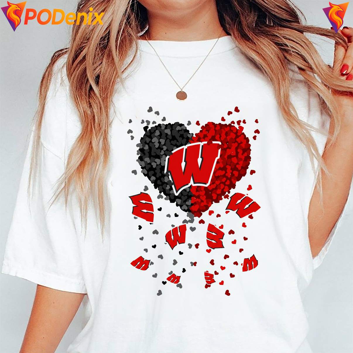 Wisconsin Badgers 2026 Heart Fan T-Shirt Football Sports Graphic For Mens Wisconsin Badgers 2026 Heart Fan T-Shirt Football Sports Graphic For Mens