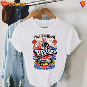 Year Of The Horse Detroit Pistons Shirt 2026 Basketball Fan Graphic Men 3