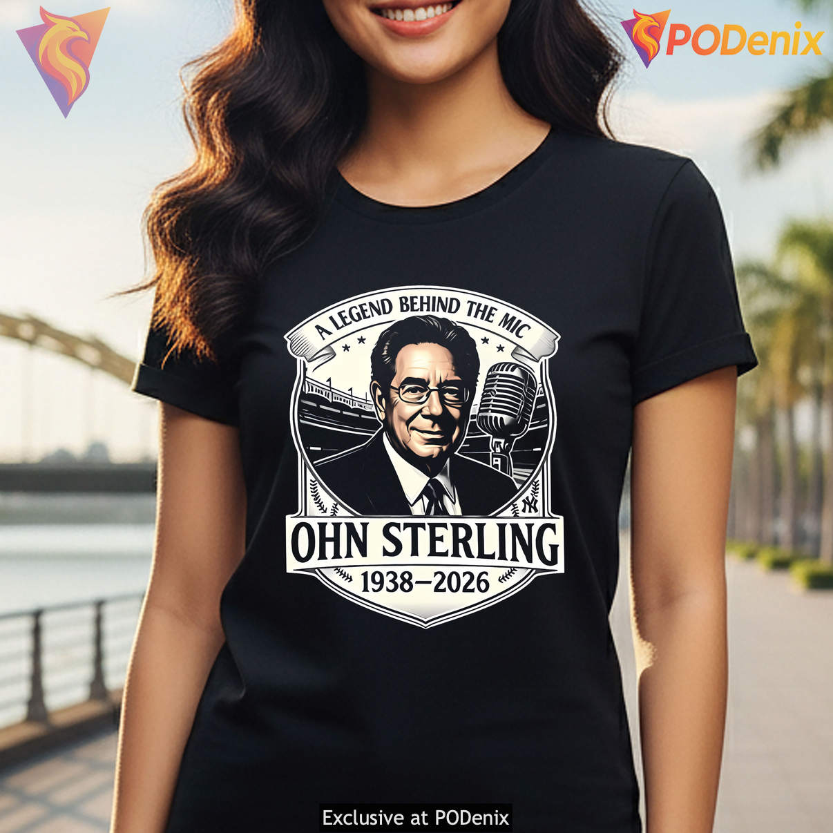 A Legend Behind The Mic Yankees Shirt John Sterling 1938 2026 Baseball Fan