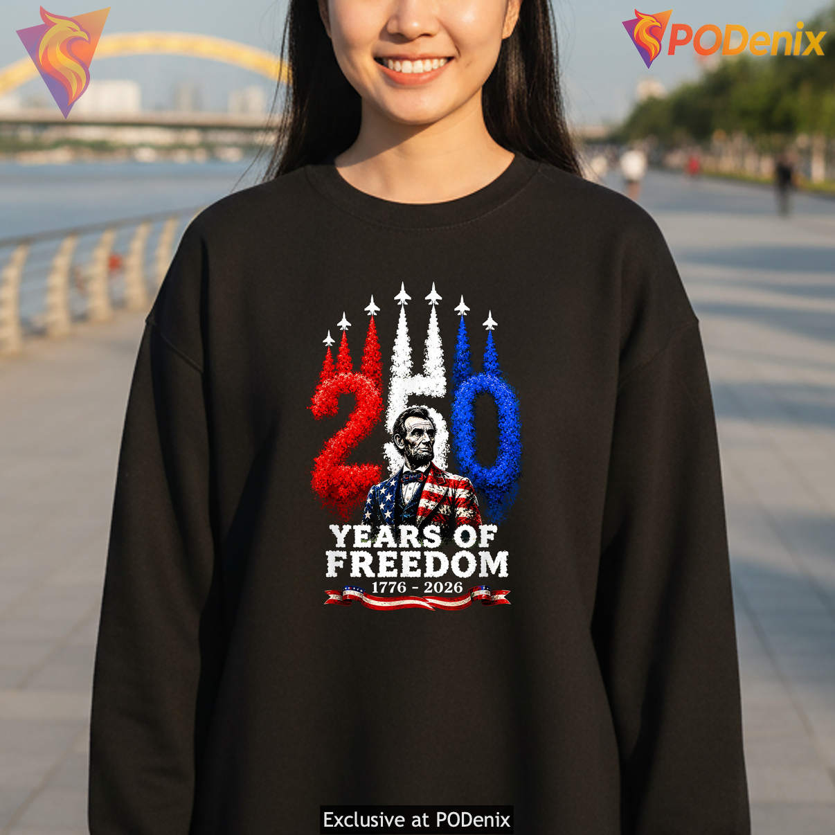 Abraham Lincoln 250th Shirt USA 250 Years 4th Of July Celebration Graphic