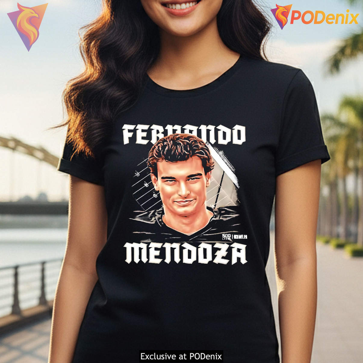 Airbrush Sports Fan Graphic Casual Shirt Fernando Mendoza Las Vegas Mens Fan