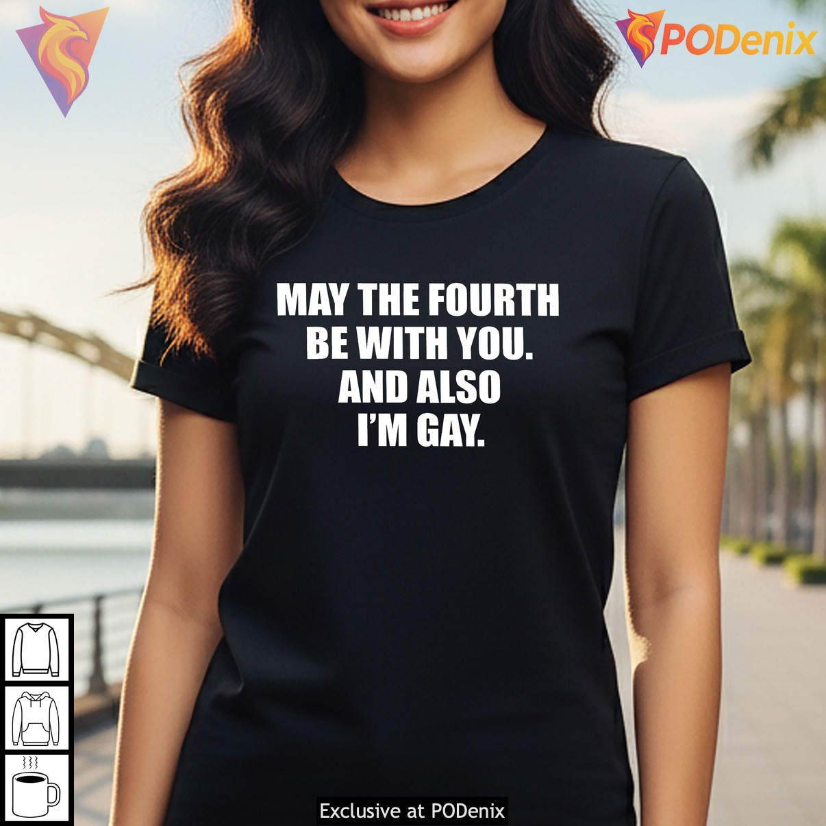 Also Im Gay May The Fourth Be With You Pride Meme Fan Apparel Graphic Shirt