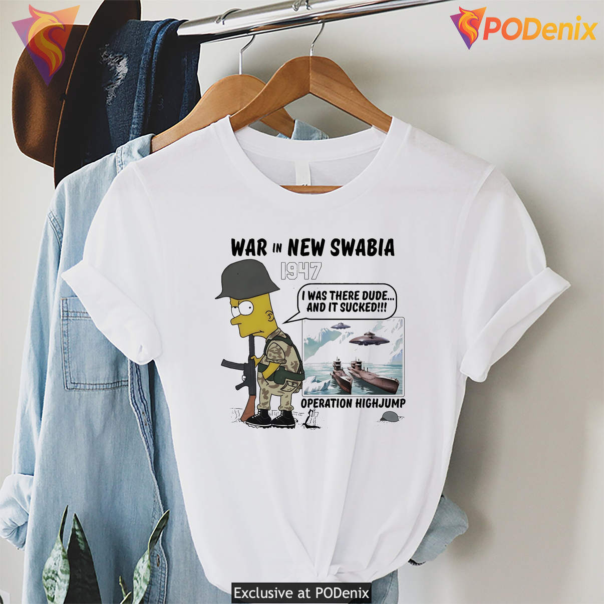 Bart Soldier New Swabia 1947 T-Shirt War Funny Cartoon Parody Graphic For Mens Bart Soldier New Swabia 1947 T-Shirt War Funny Cartoon Parody Graphic For Mens