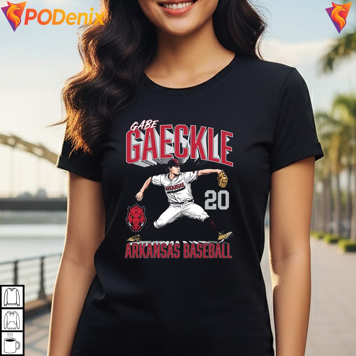 Baseball Illustrated Gabe Gaeckle Tee Arkansas Razorbacks Fan Graphic Mens Baseball Illustrated Gabe Gaeckle Tee Arkansas Razorbacks Fan Graphic Mens