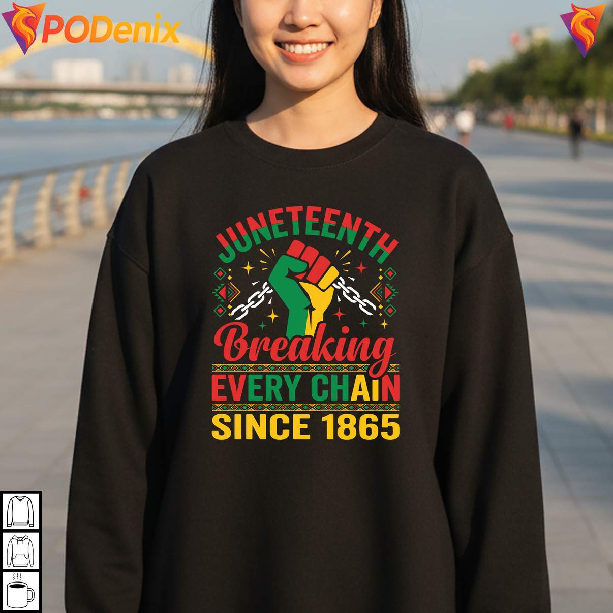 Breaking Every Chain Juneteenth Shirt Black History Since 1865 Graphic Mens