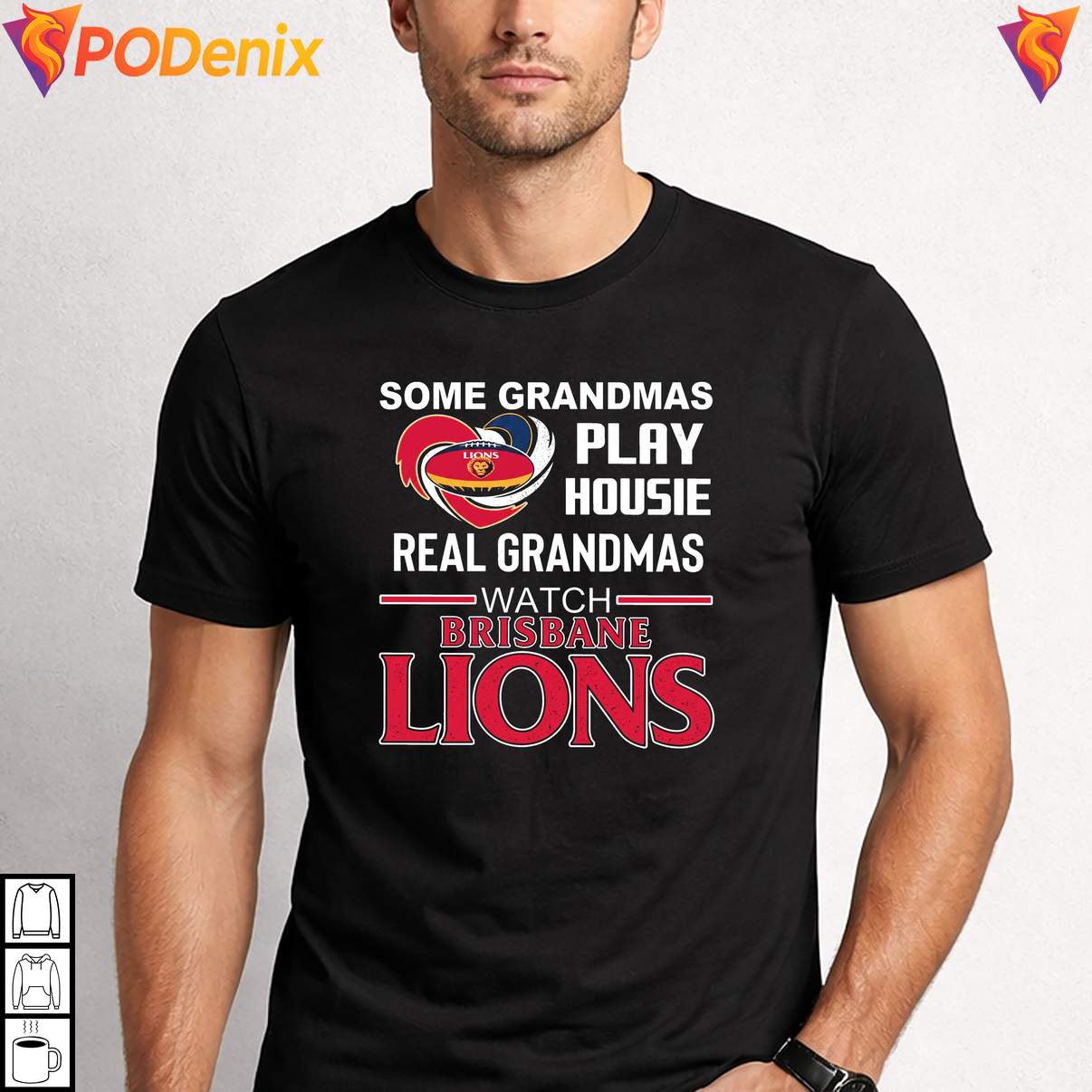 Brisbane Lions Watcher Grandma Tee Some Play Housie Sports Fan Graphic Women Brisbane Lions Watcher Grandma Tee Some Play Housie Sports Fan Graphic Women