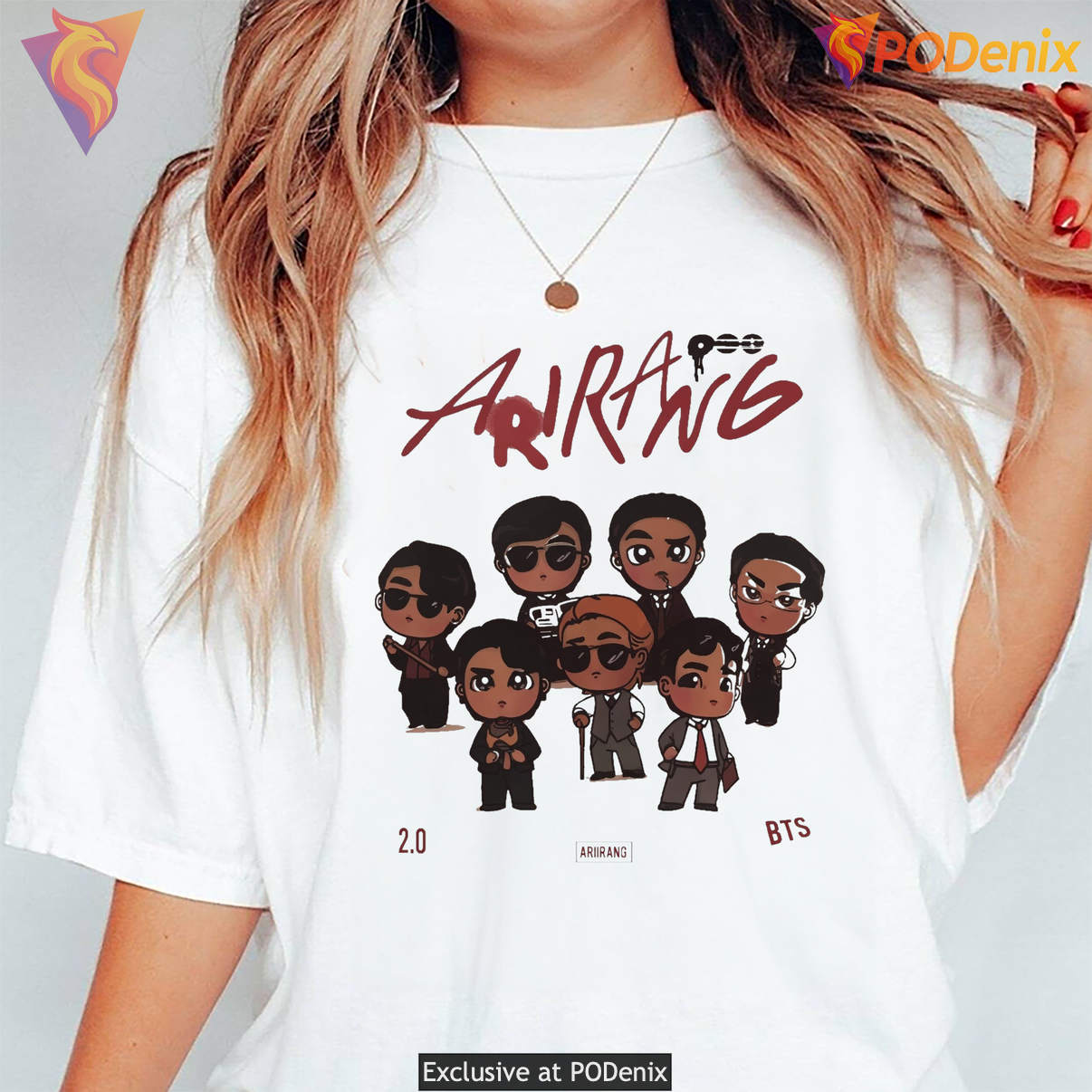 BTS Chibi Arirang Tour 2026 Shirt 2 0 Version KPop Music Fan Graphic For Men