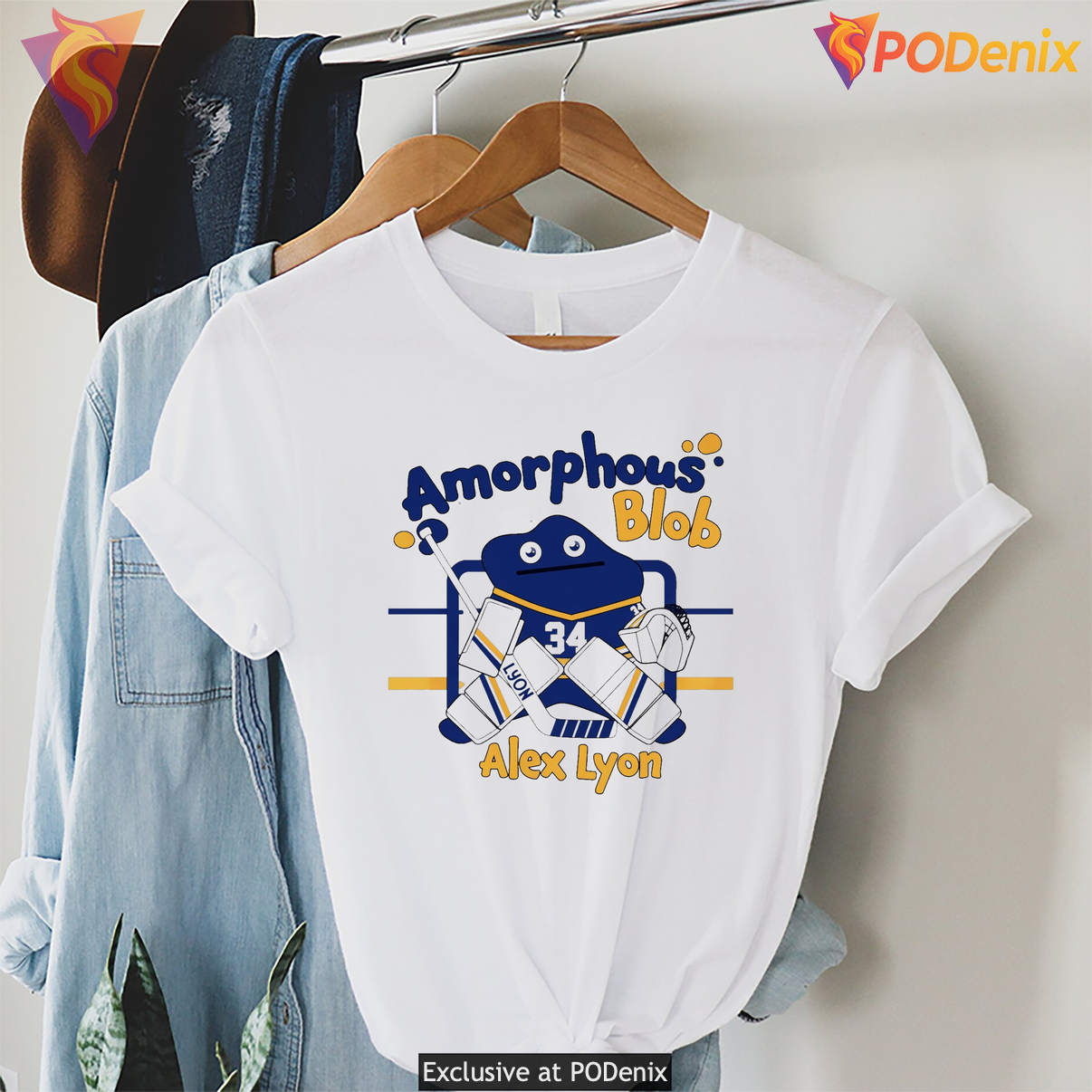 Buffalo Sabres Alex Lyon Blob Shirt Amorphous Meme Hockey Fan Graphic For Men
