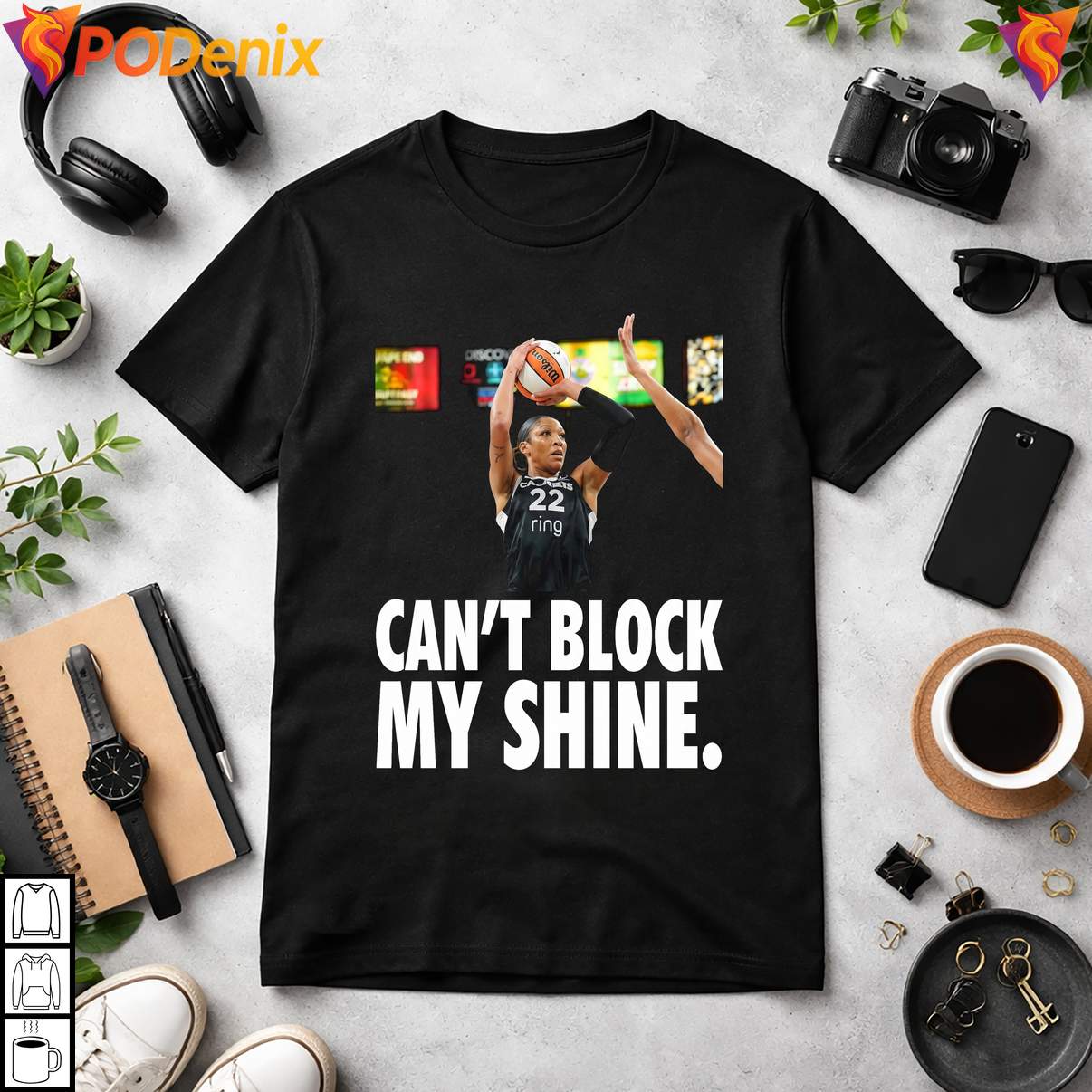 Cant Block My Shine Aja Wilson Tshirt Basketball Sports Fan Graphic For Mens Cant Block My Shine Aja Wilson Tshirt Basketball Sports Fan Graphic For Mens