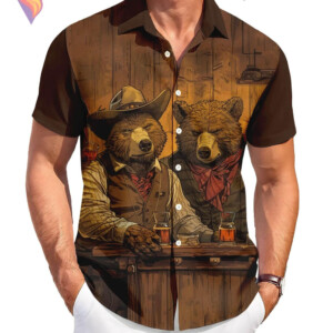 Casual Bear Summer Hawaiian Shirt 2026 Funny Graphic Tropical Beach Fan Apparel