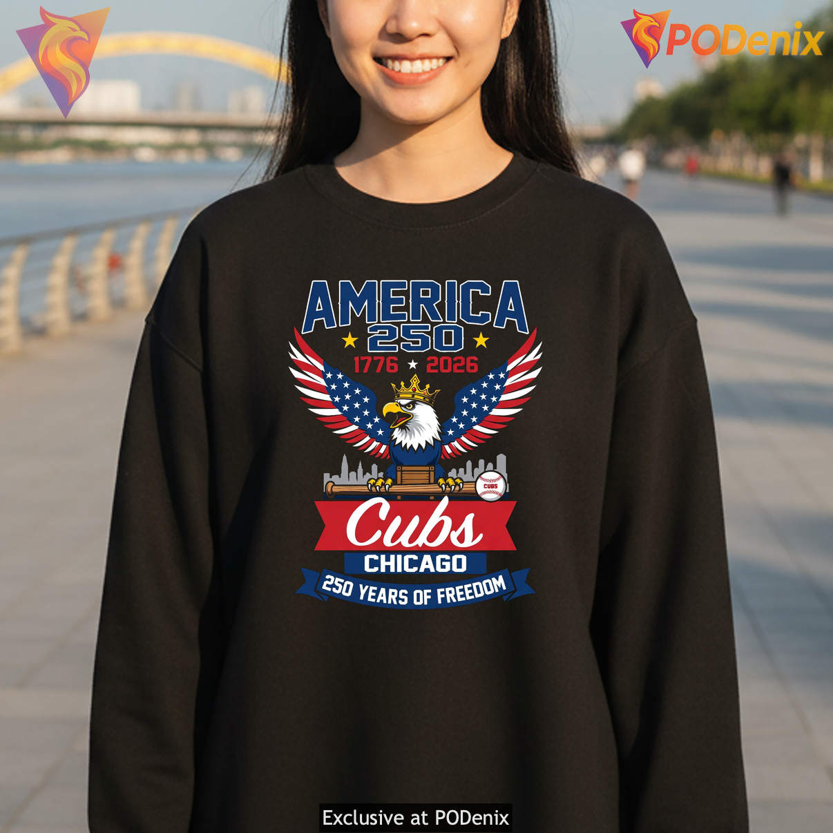 Chicago Cubs Eagle America Tshirt 250 Years Freedom 1776 2026 Fan Graphic Art Chicago Cubs Eagle America Tshirt 250 Years Freedom 1776 2026 Fan Graphic Art