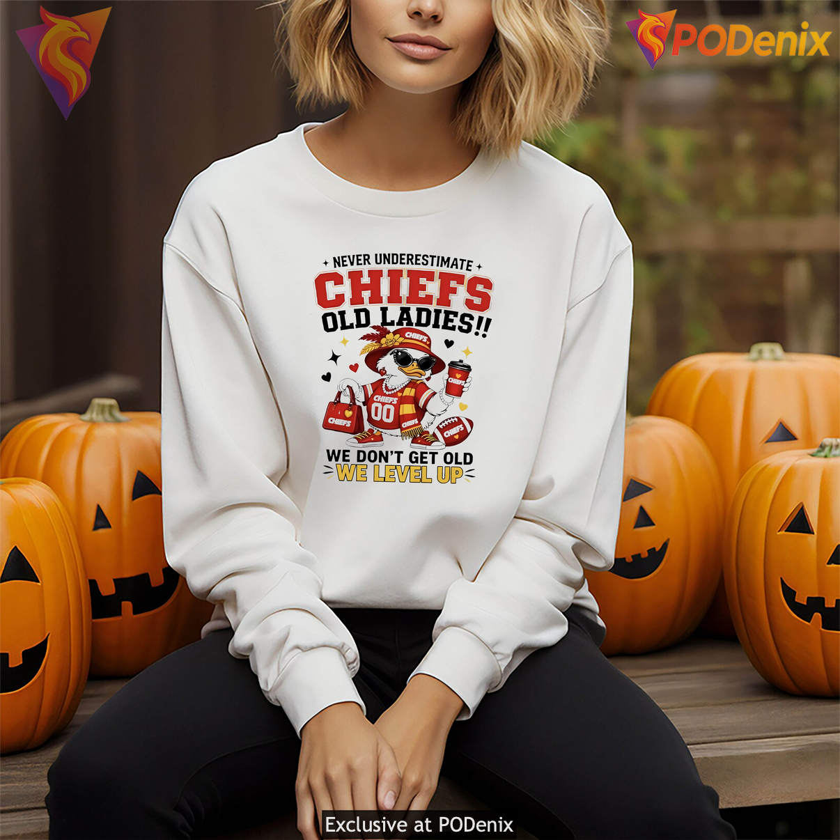Chiefs Old Ladies Level Up Shirt Kansas City Football Fan Graphic For Womens