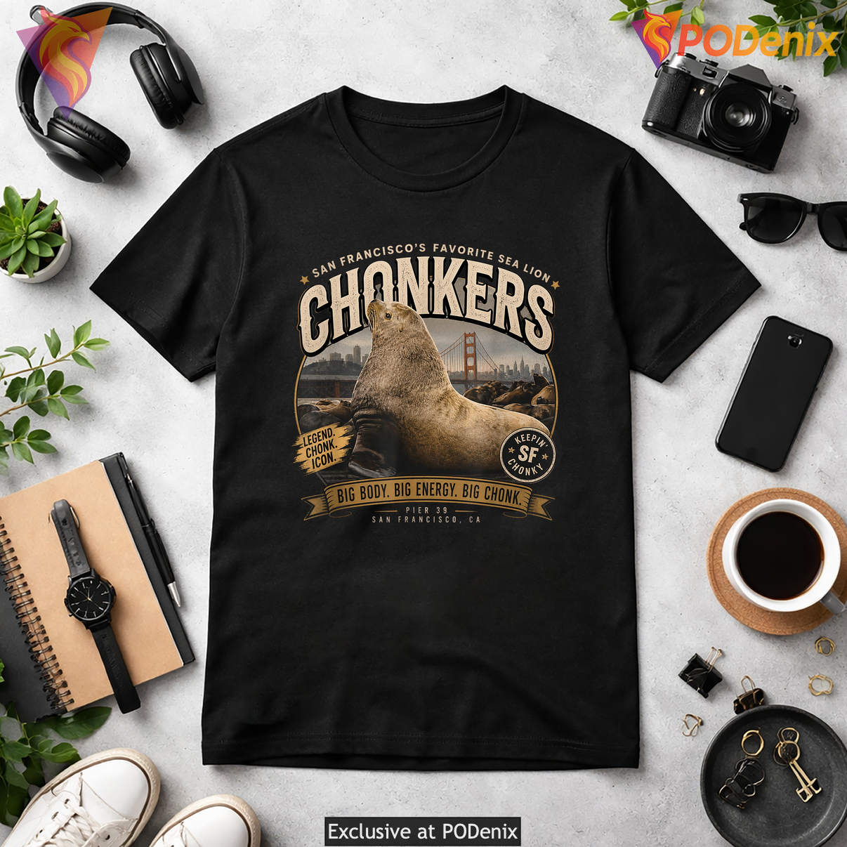 Chonkers The Sea Lion T-Shirt Funny Animal Meme Humor Graphic Design Lover Chonkers The Sea Lion T-Shirt Funny Animal Meme Humor Graphic Design Lover