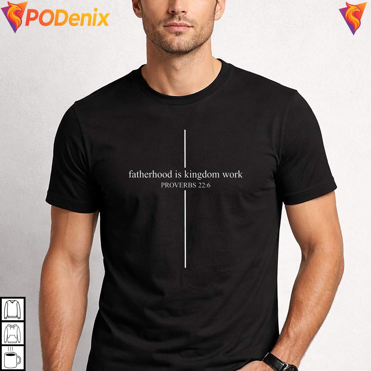 Christian Dad Kingdom Work Shirt Fatherhood Funny Quote Graphic Design Mens