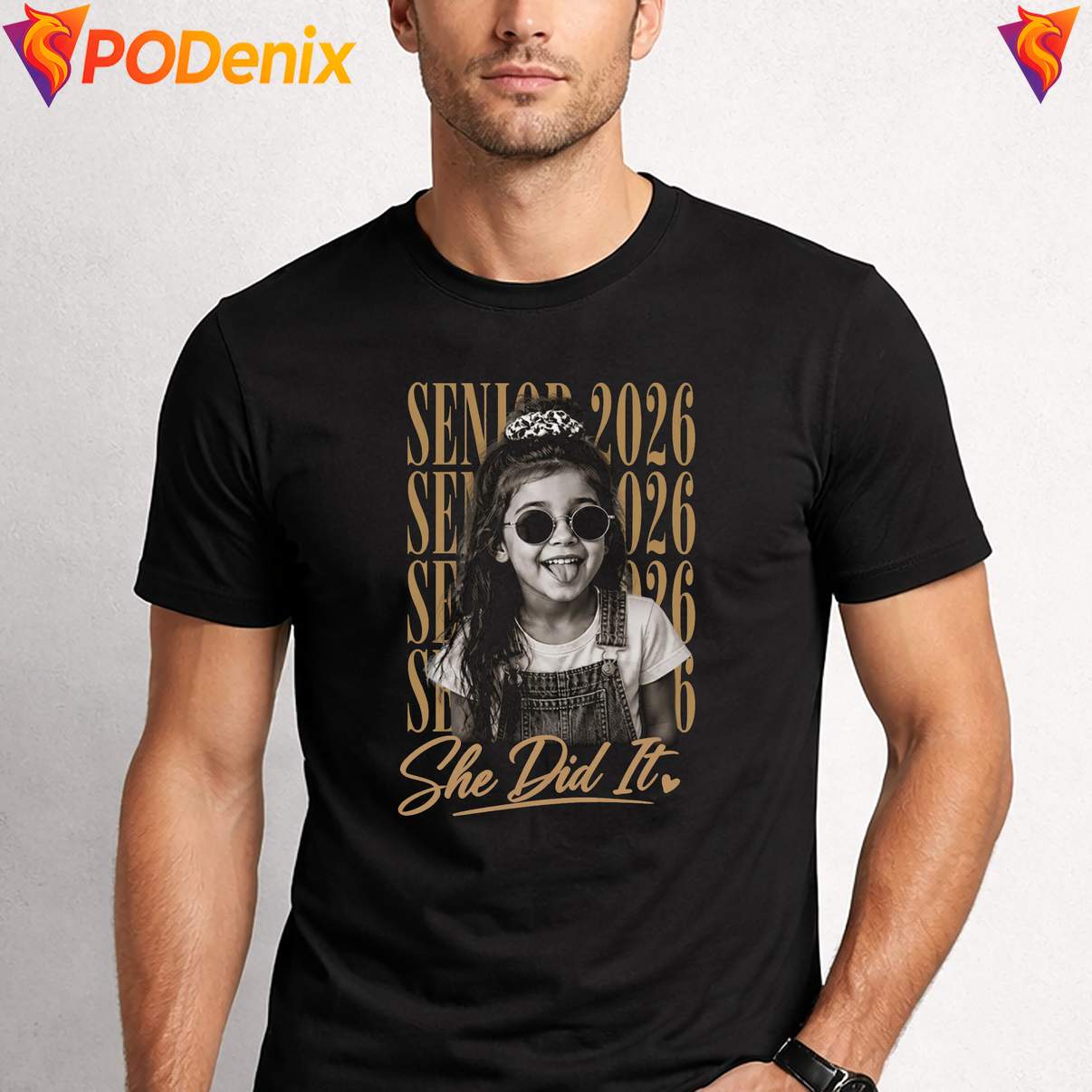Class Of 2026 Senior Custom Tee Vintage Graduation Childhood Photo Graphic Class Of 2026 Senior Custom Tee Vintage Graduation Childhood Photo Graphic
