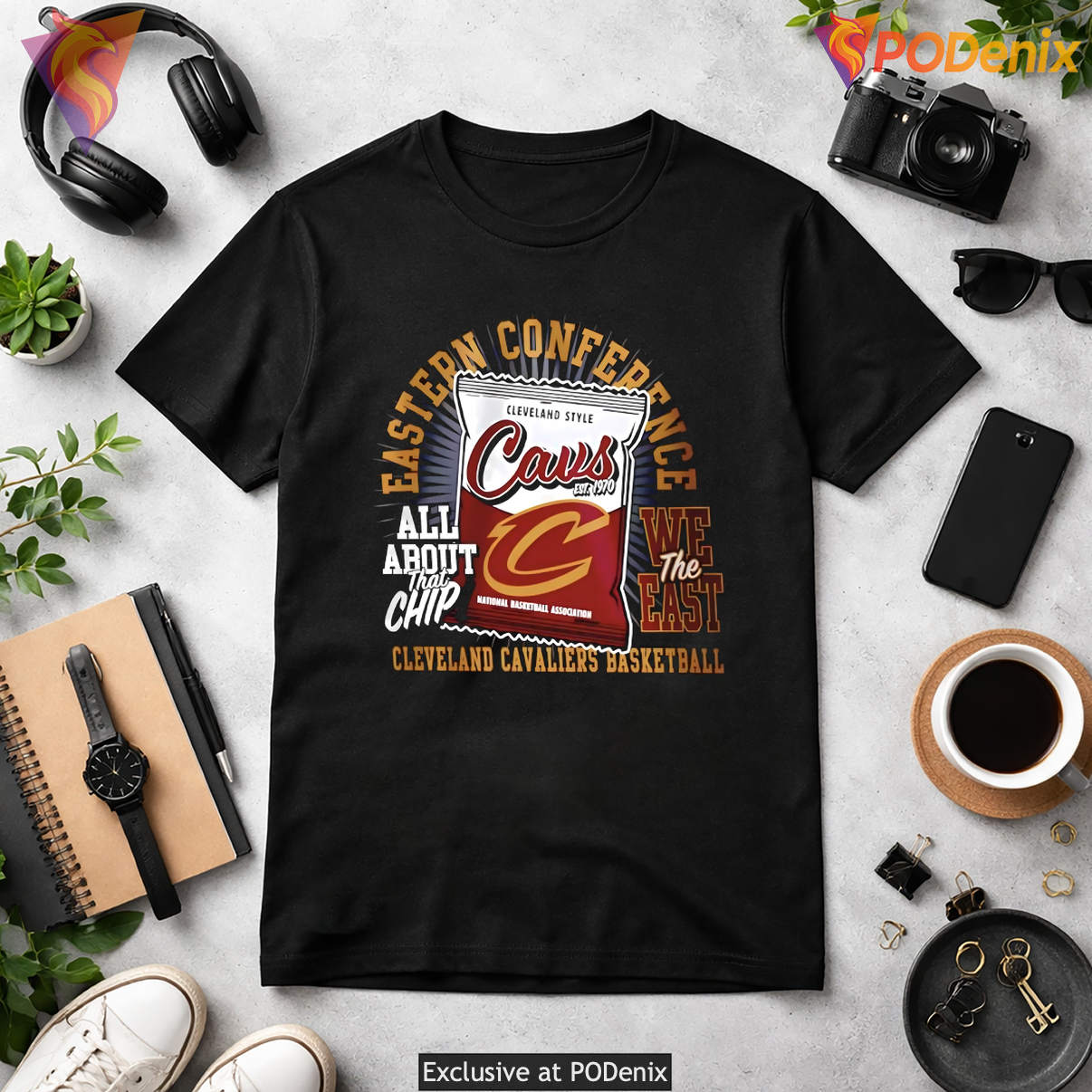 Cleveland Cavaliers Tee Eastern Conference All About That Chip Graphic Cleveland Cavaliers Tee Eastern Conference All About That Chip Graphic