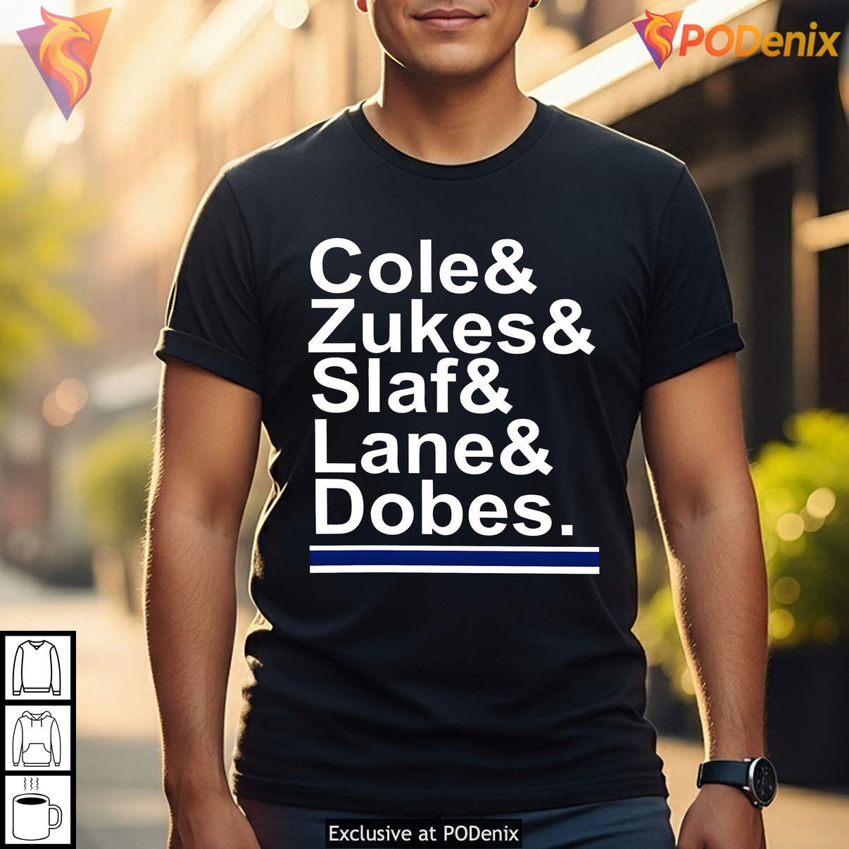 Cole Zukes Slaf Lane Dobes Hockey Sports Fan Apparel Retro Graphic Men Shirt