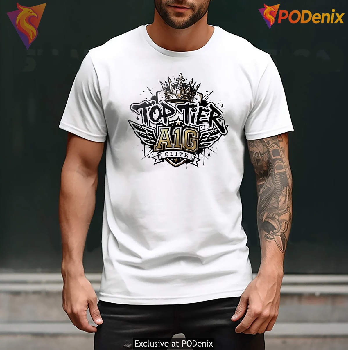 Crown A1G Top Tier Elite Shirt Urban Streetwear Lifestyle Graphic For Mens Crown A1G Top Tier Elite Shirt Urban Streetwear Lifestyle Graphic For Mens
