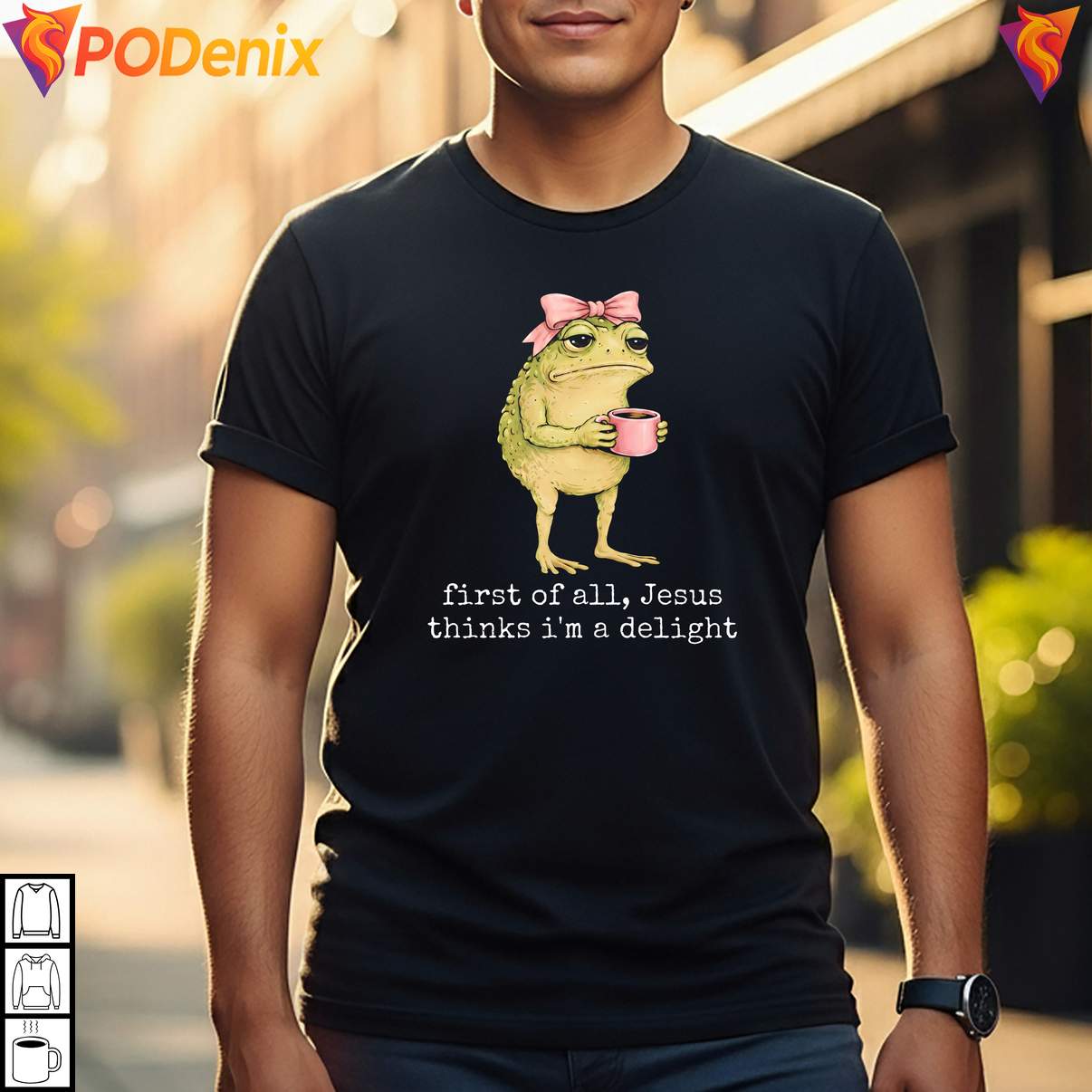 Cute Frog Jesus Thinks Im A Delight Tshirt First Of All Funny Meme Graphic Men Cute Frog Jesus Thinks Im A Delight Tshirt First Of All Funny Meme Graphic Men