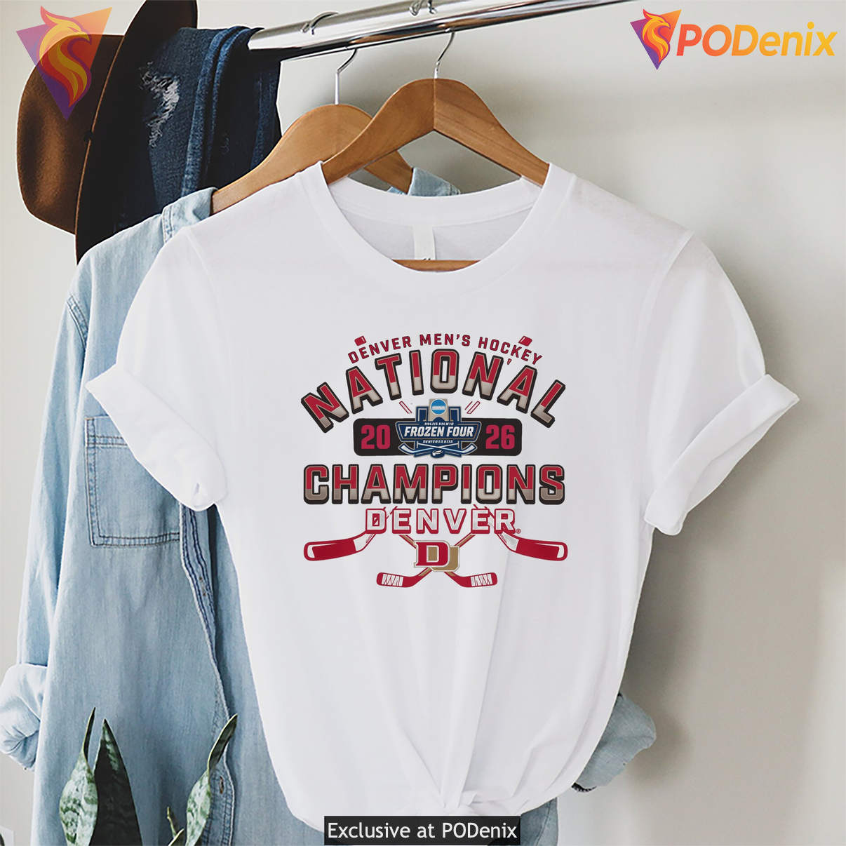 Denver Pioneers 2026 Champions Tshirt 11x National Ice Hockey Fan Graphic Art Denver Pioneers 2026 Champions Tshirt 11x National Ice Hockey Fan Graphic Art
