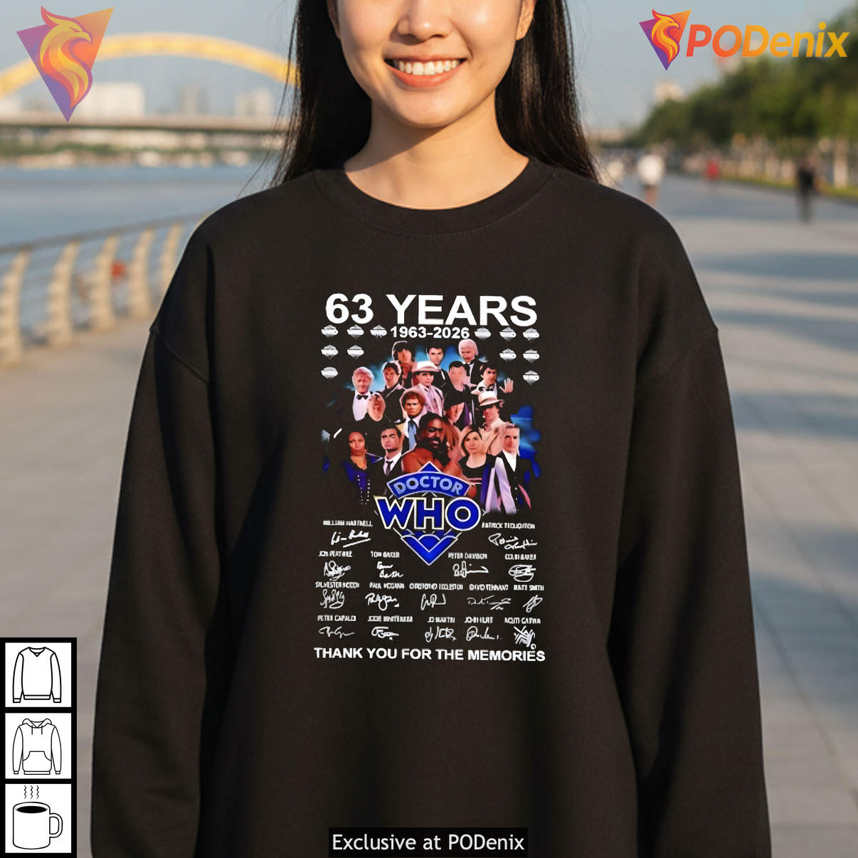 Doctor Who 63 Years 1963 2026 Thank You Memories Signatures Fan Shirt Apparel