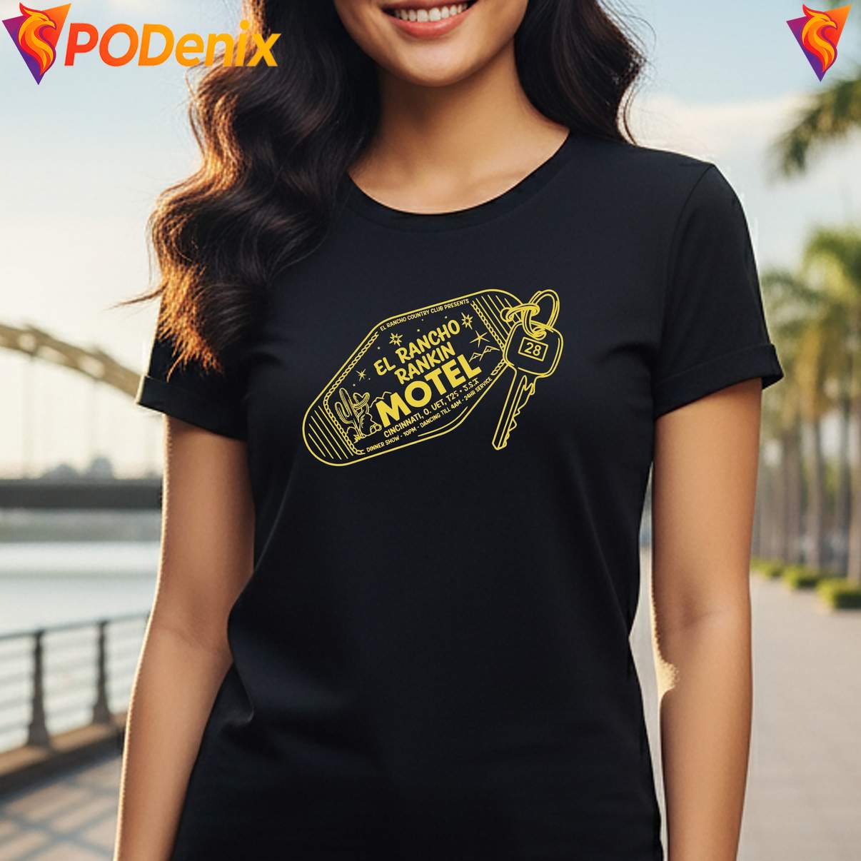 El Rancho Rankin Motel Keys Shirt Retro Vintage Travel Graphic Design For Mens