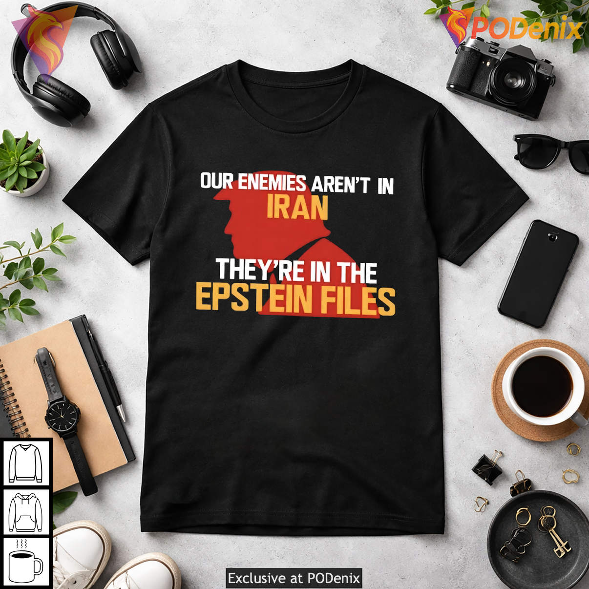 Epstein Files Our Enemies Arent In Iran Political Meme Graphic Casual Shirt