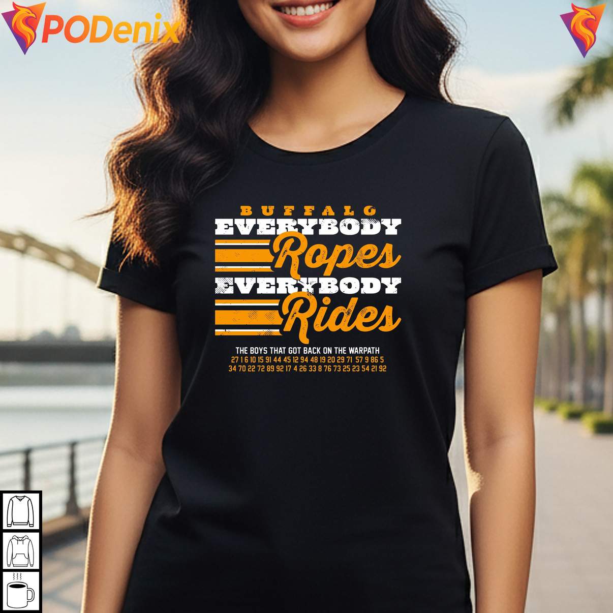 Everybody Ropes Everybody Rides Shirt Buffalo Sabres Hockey Fan Graphic Men