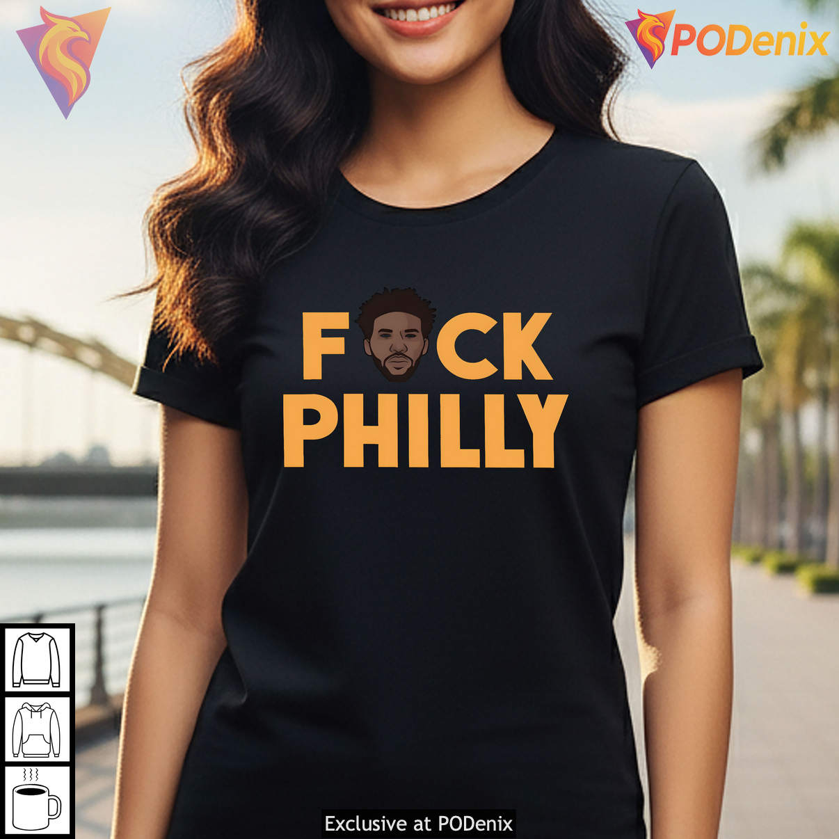 Fck Philly Joel Embiid Basketball Sports Fan Apparel Funny Graphic Men Shirt