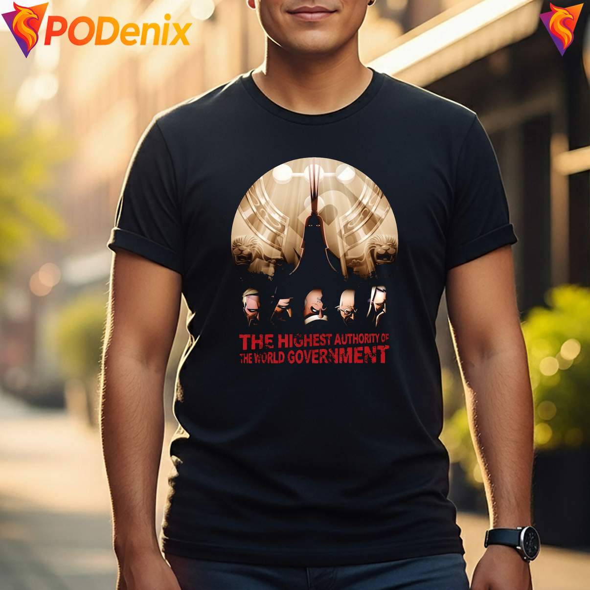 Five Elders Highest Authority Shirt Of The World Government Anime Graphic Men