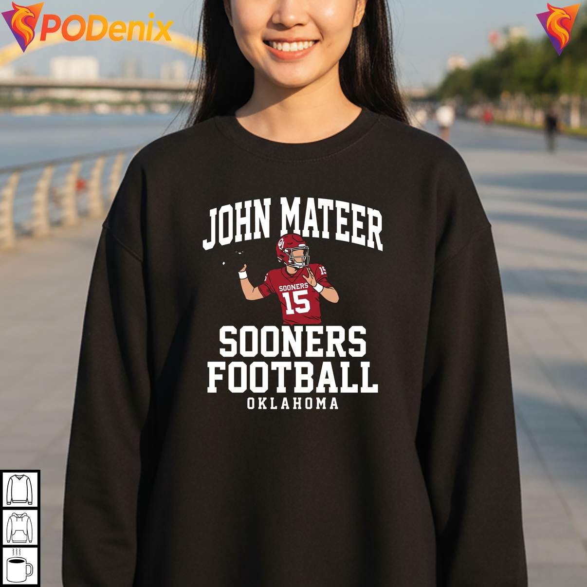 Football Graphic John Mateer Shirt Oklahoma Sooners Sports Fan Apparel Mens