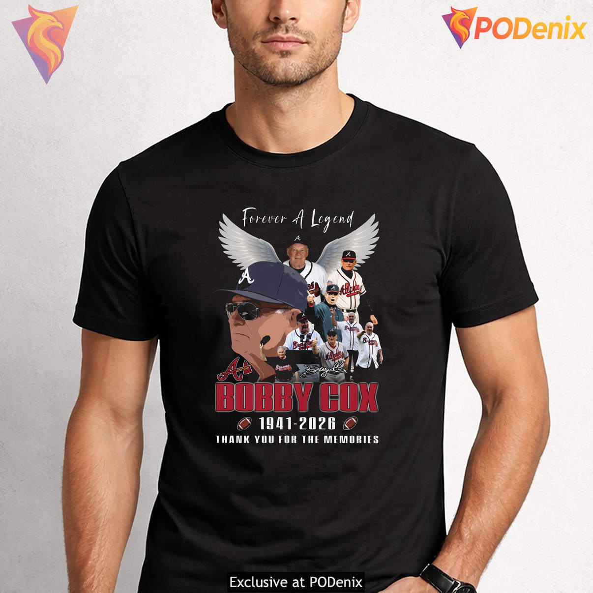 Forever A Legend Bobby Cox Shirt 1941 2026 Thank You Memories Fan Graphic