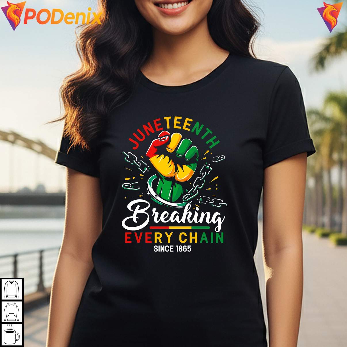 Freedom 1865 Juneteenth Pride Shirt African American Graphic Design For Mens