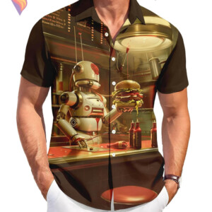 Funny Robot Chef Hawaiian Shirt 2026 Tropical Casual Beach Vacation Fan Gear