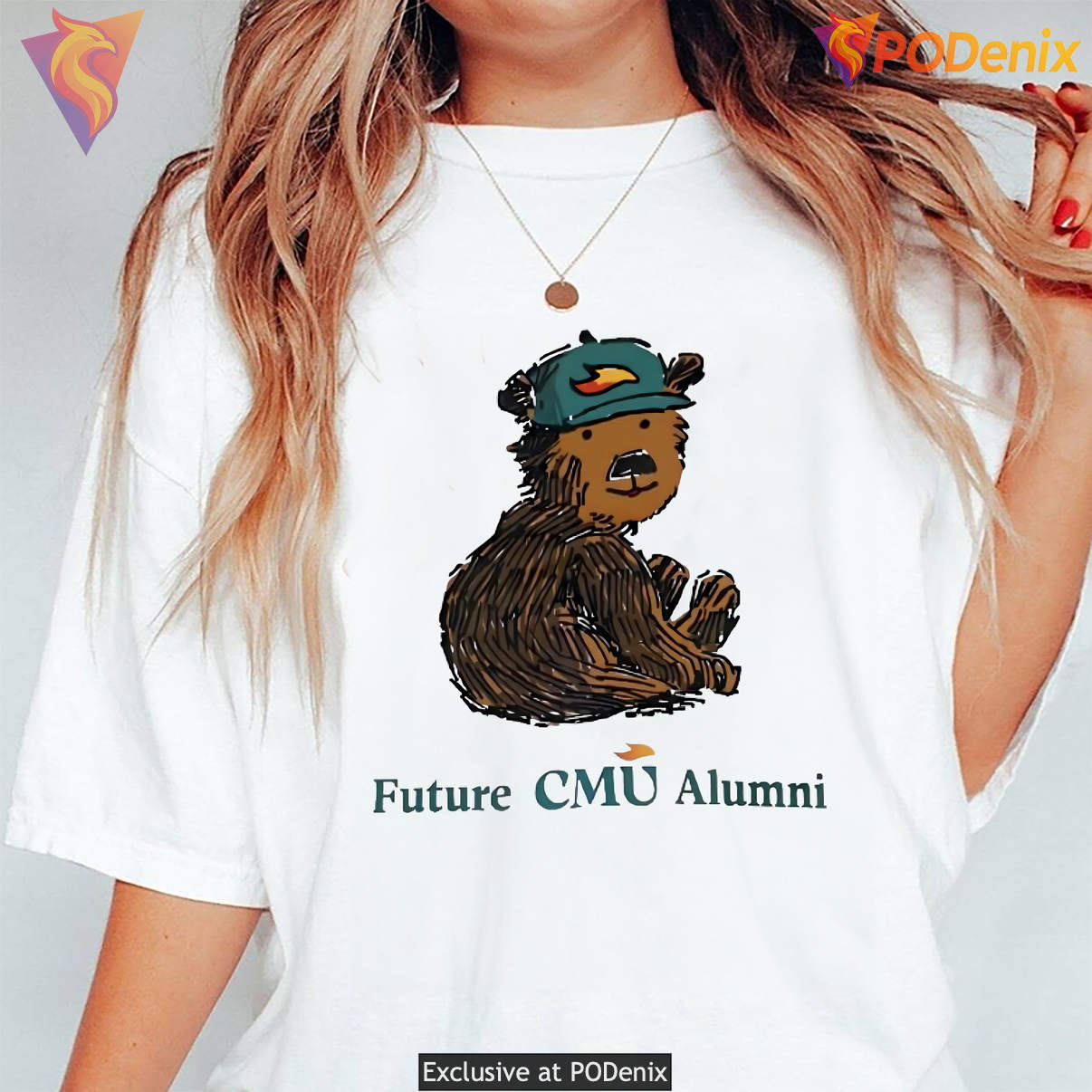 Future CMU Alumni Mascot Graphic T-Shirt Tiny Turnip College Fan Graphic Men Future CMU Alumni Mascot Graphic T-Shirt Tiny Turnip College Fan Graphic Men