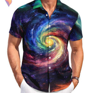 Galaxy Tropical Casual Hawaiian Shirt 2026 Funny Graphic Beach Vacation Gear