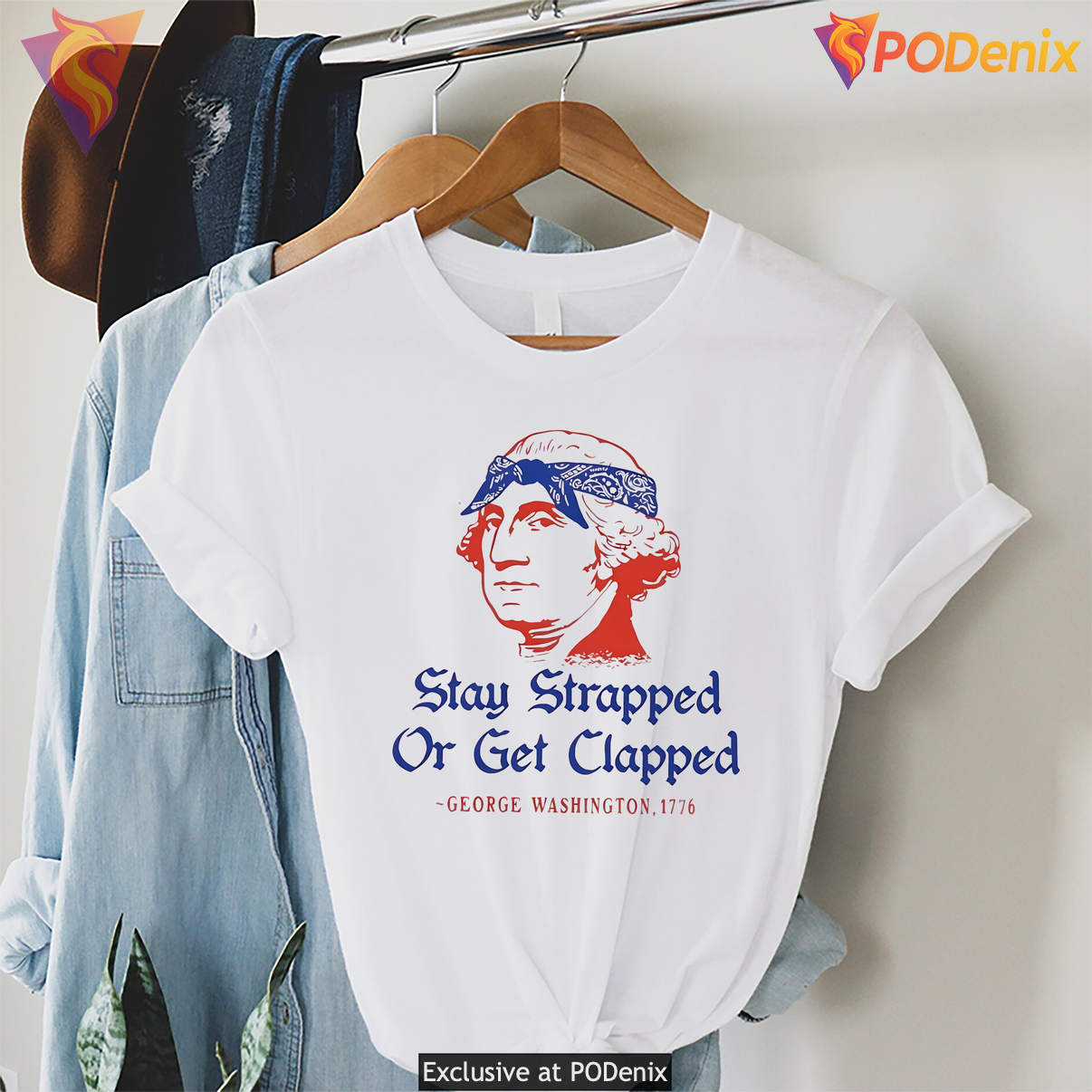 George Washington Stay Strapped Tee Or Get Clapped 1776 Meme Graphic Mens George Washington Stay Strapped Tee Or Get Clapped 1776 Meme Graphic Mens