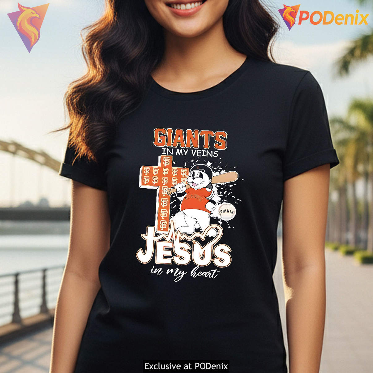 Giants Jesus In My Heart Tshirt 2026 Mascot In My Veins Baseball Fan Graphic Giants Jesus In My Heart Tshirt 2026 Mascot In My Veins Baseball Fan Graphic