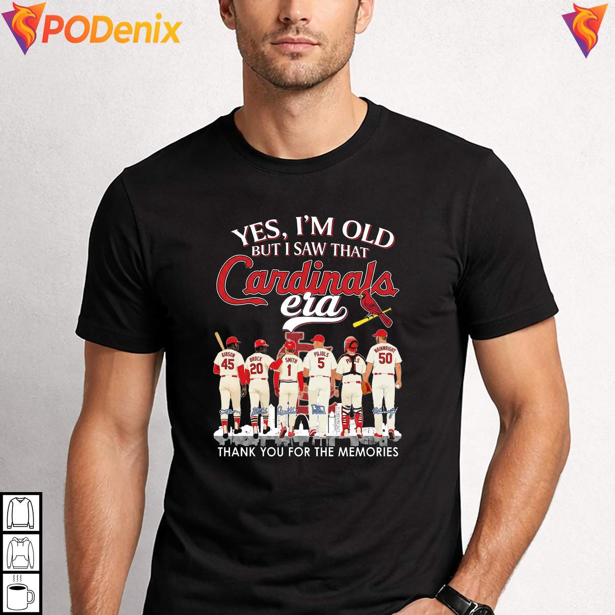 Gibson Legends Cardinals Era Shirt Im Old But I Saw That Signatures Graphic