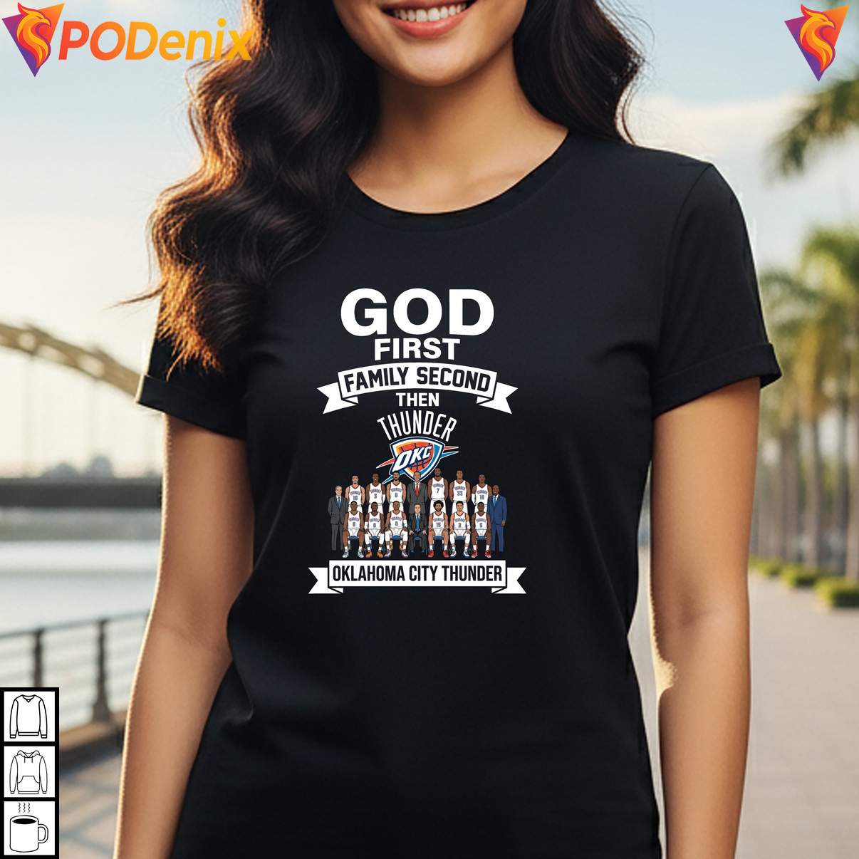God First Family Second Thunder Tshirt Mark Daigneault Signatures Graphic Mens God First Family Second Thunder Tshirt Mark Daigneault Signatures Graphic Mens